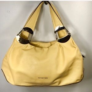 Cromia Yellow Leather Satchel